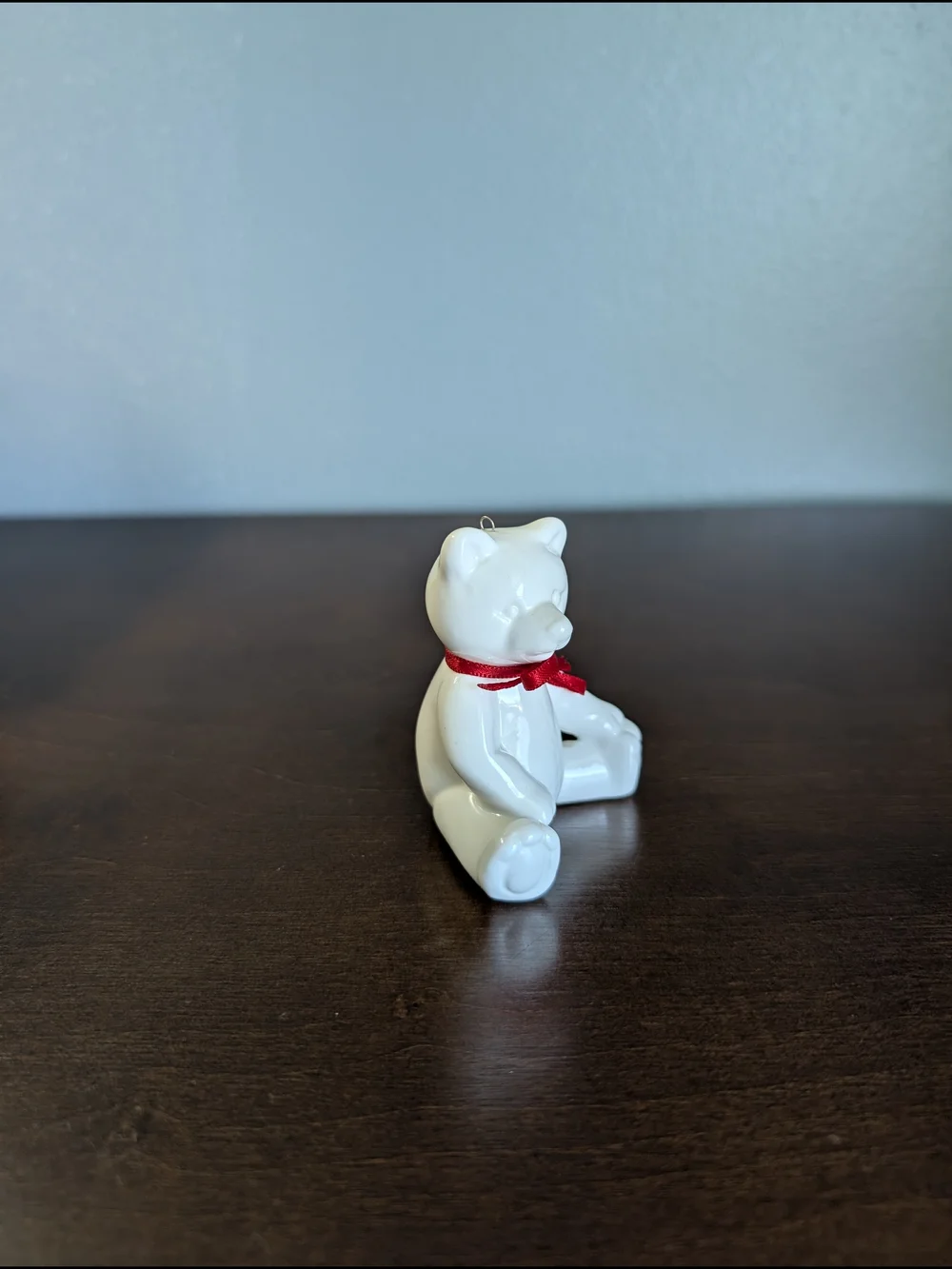 Vintage Department 56 White Ceramic Bear Ornament